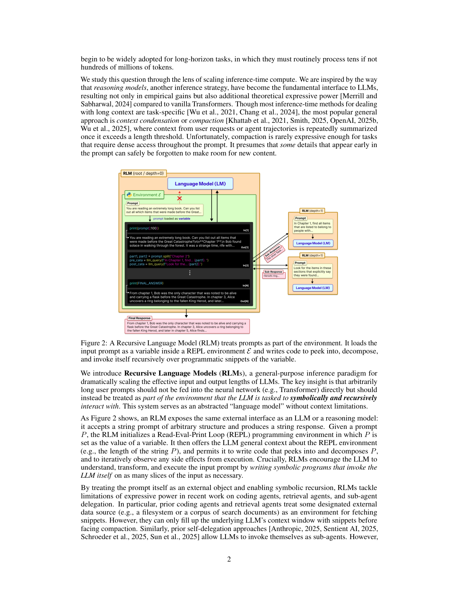 Page 2 of Recursive Language Models (arXiv 2512.24601v3)